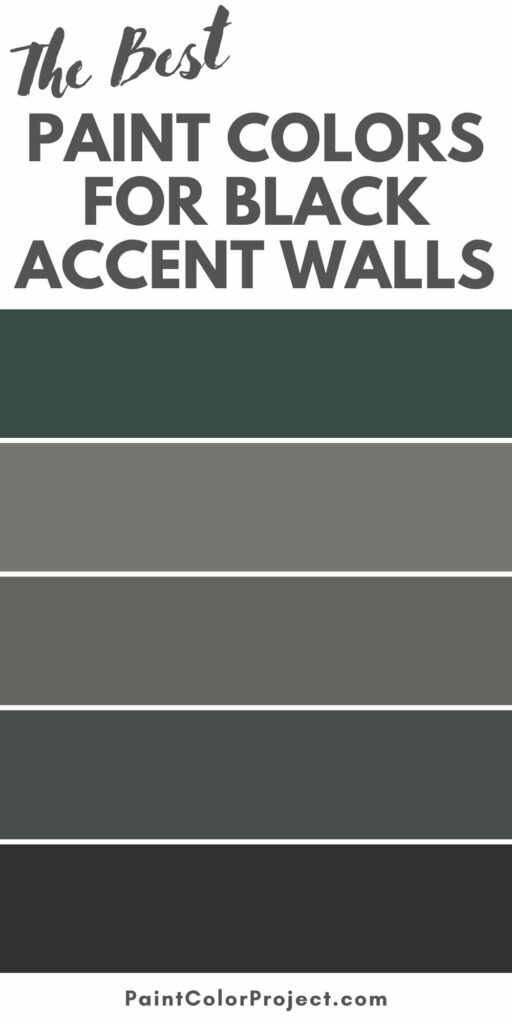 best paint colors for black accent walls