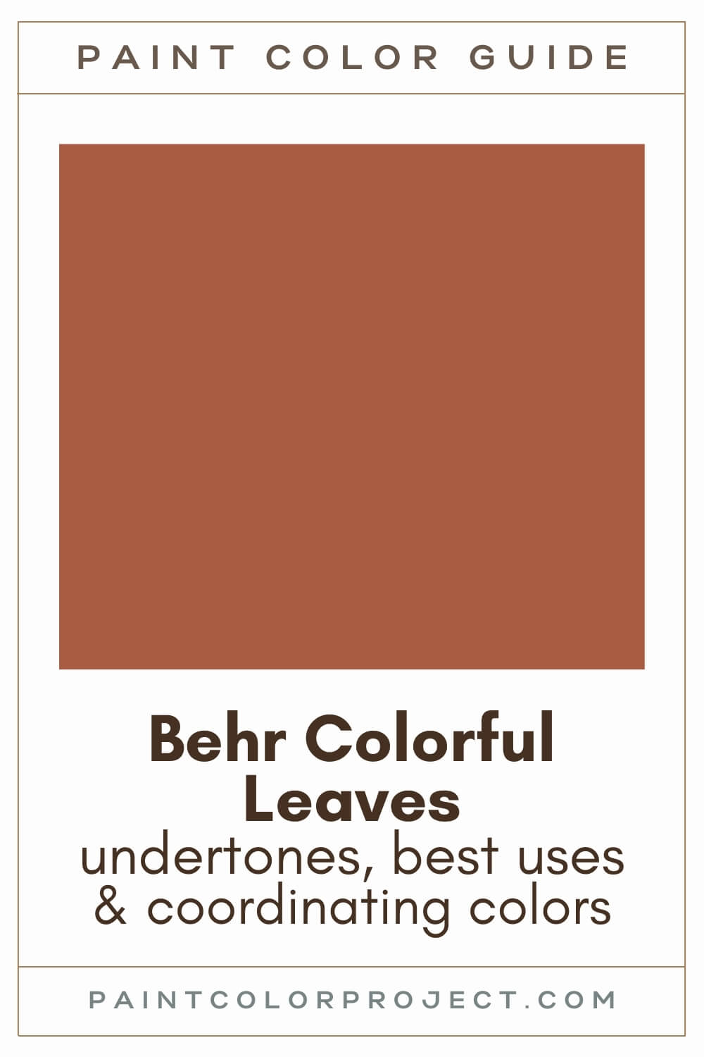 Behr Colorful Leaves Paint Color Guide