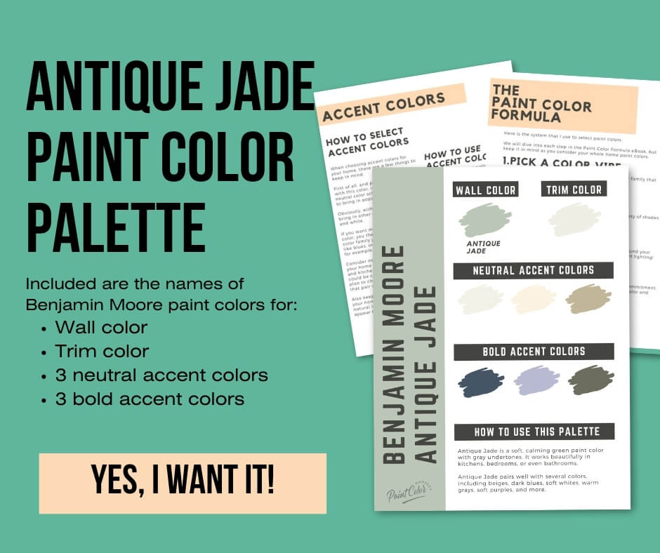 Benjamin Moore Antique Jade Color Palette