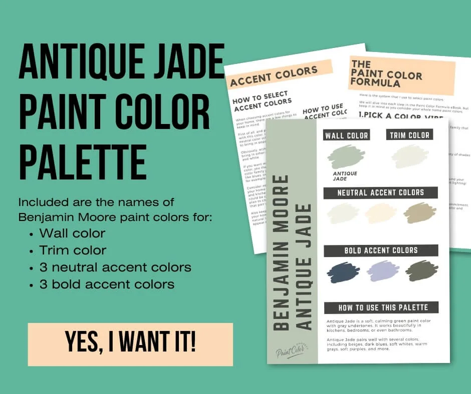 Benjamin Moore Antique Jade Color Palette