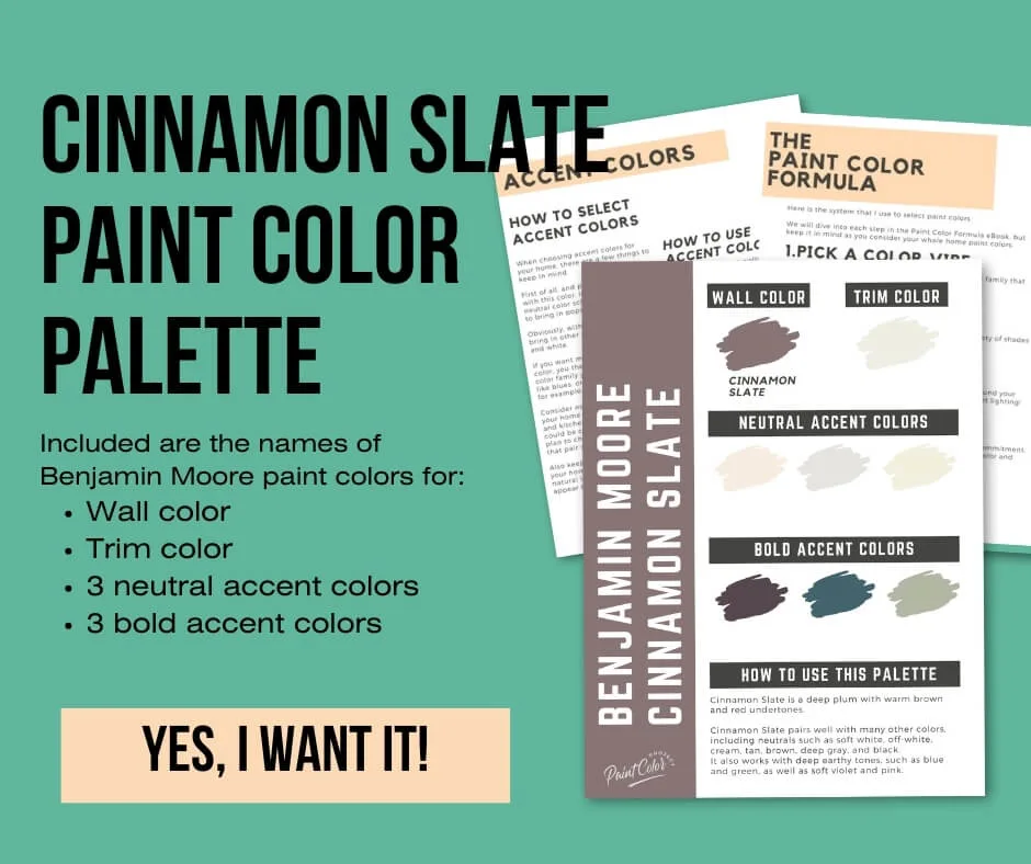 Benjamin Moore Cinnamon Slate Color Palette