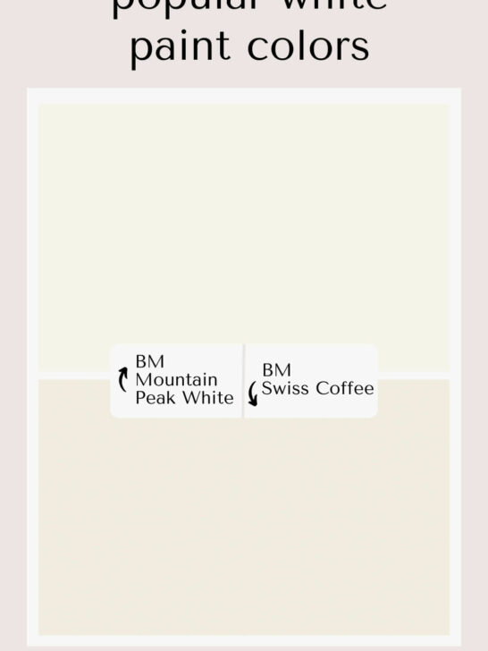 Benjamin Moore Mountain Peak White vs Swiss Coffee