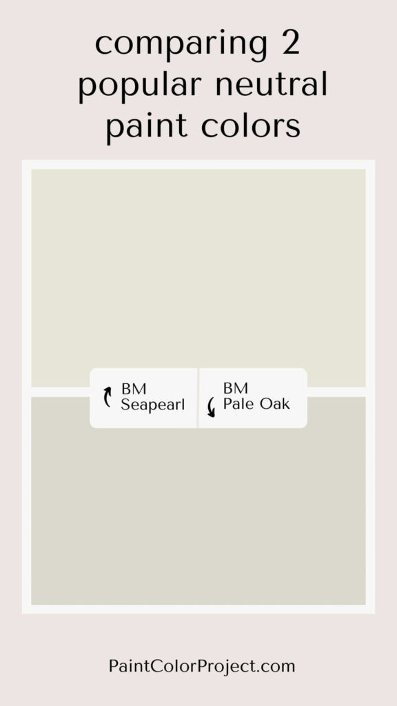 Benjamin Moore Seapearl vs Pale Oak