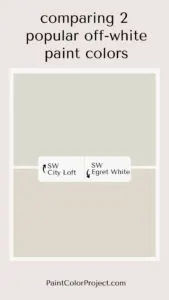 Sherwin Williams City Loft vs Egret White