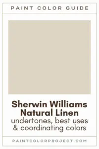 Sherwin Williams Natural Linen Paint Color Guide