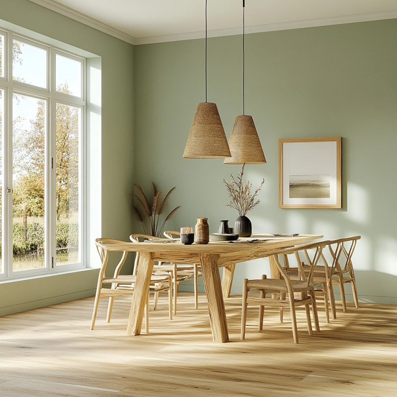 light green dining room