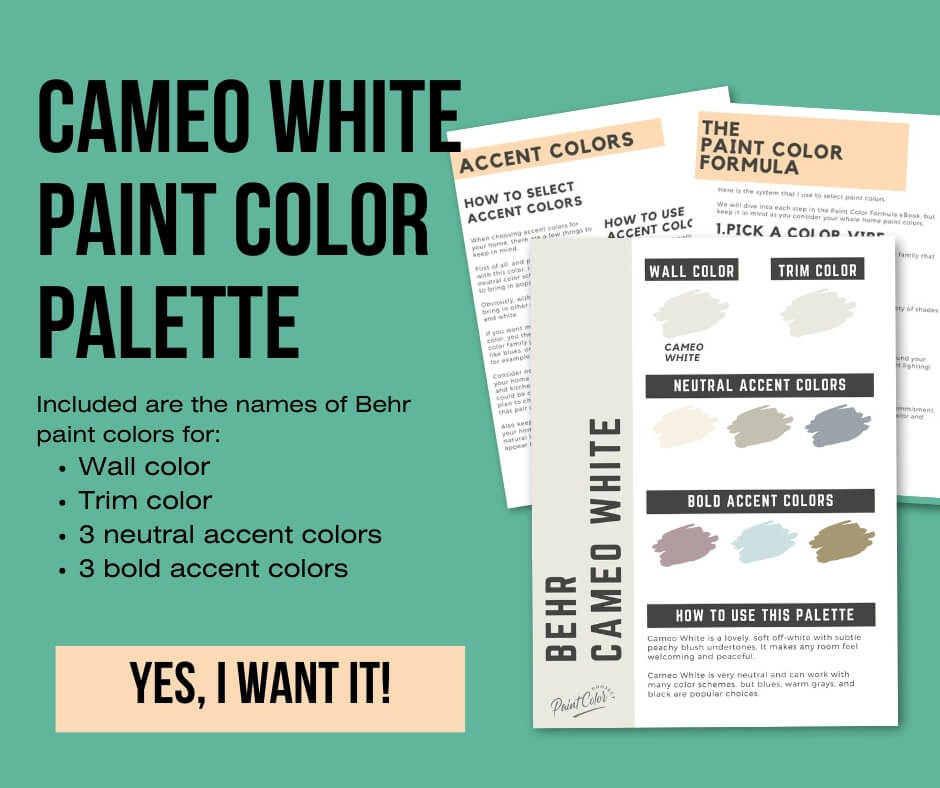 Behr Cameo White Color Palette