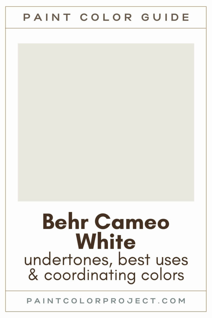 Behr Cameo White Paint Color Guide