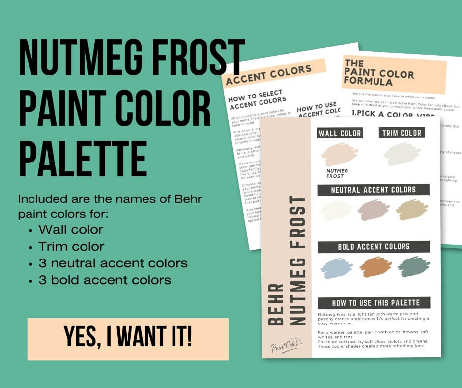 Behr Nutmeg Frost Color Palette