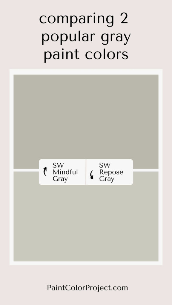 Sherwin Williams Mindful Gray vs Repose Gray