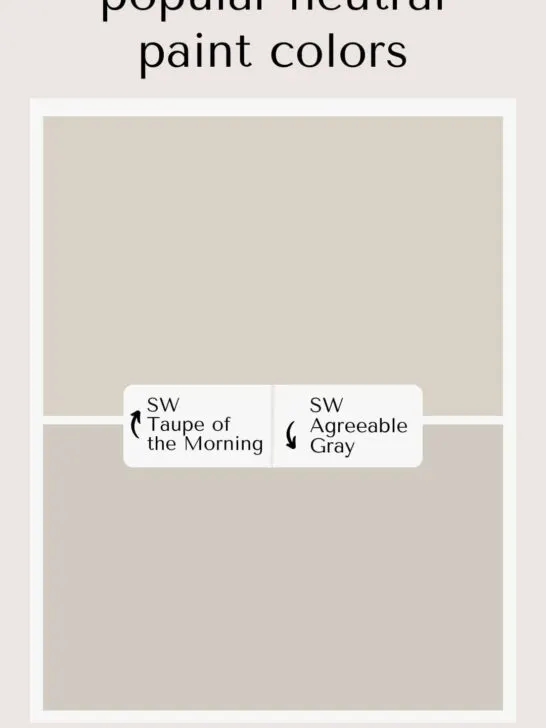 Sherwin Williams Taupe of the Morning vs Agreeable Gray