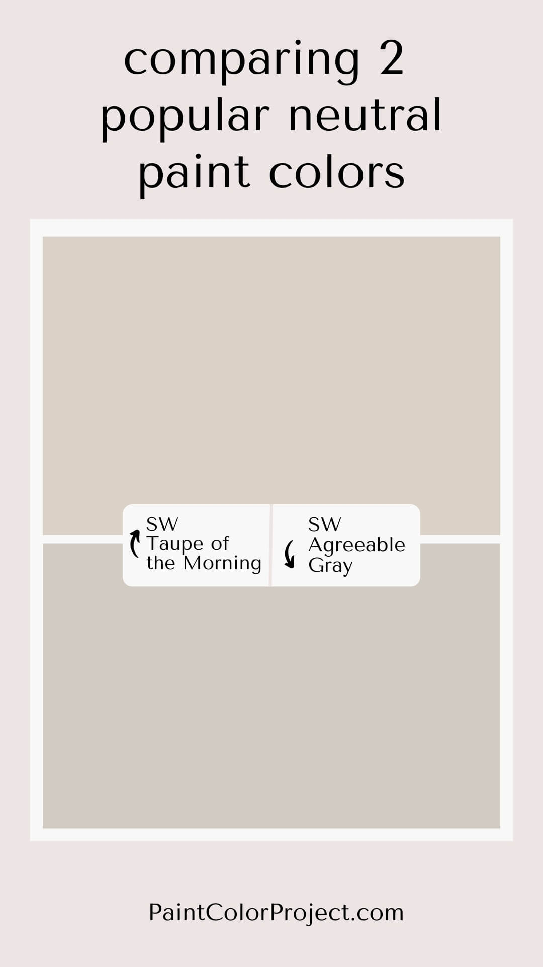 Sherwin Williams Taupe of the Morning vs Agreeable Gray