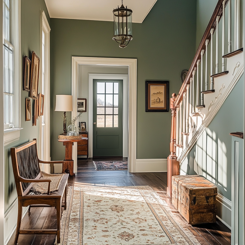 green entryway