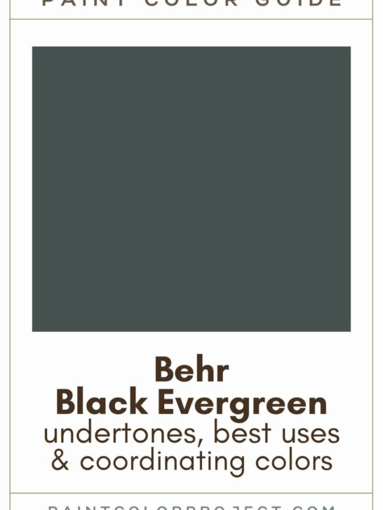 Behr Black Evergreen Paint Color Guide