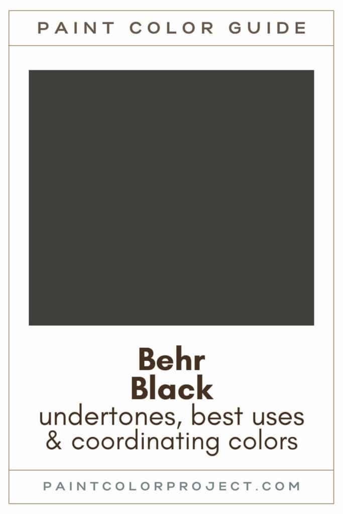 Behr Black Paint Color Guide