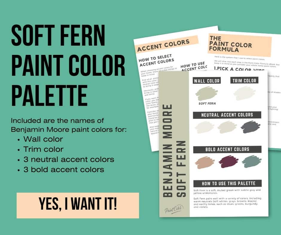 Benjamin Moore Soft Fern Color Palette