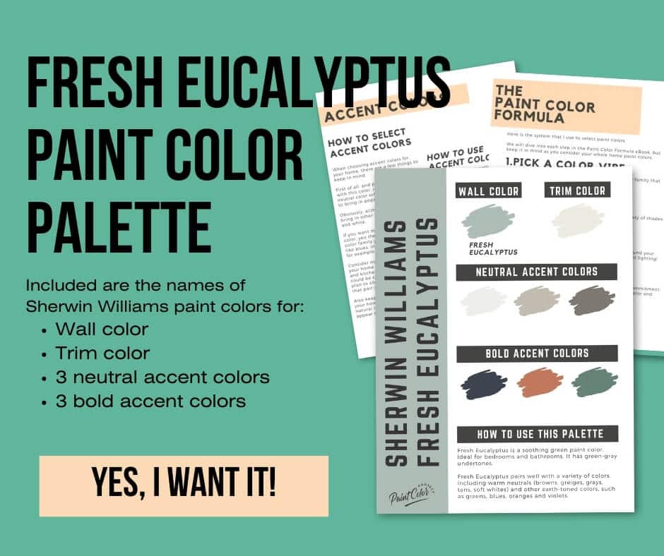 Sherwin Williams Fresh Eucalyptus Color Palette