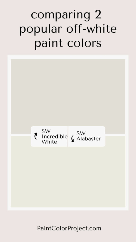 Sherwin Williams Incredible White vs Alabaster