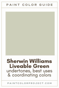 Sherwin Williams Liveable Green Paint Color Guide