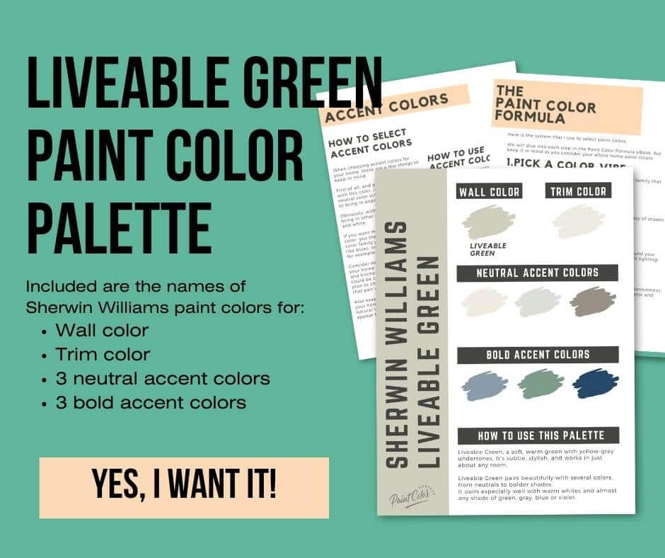 Sherwin Williams Liveable Green Paint Palette