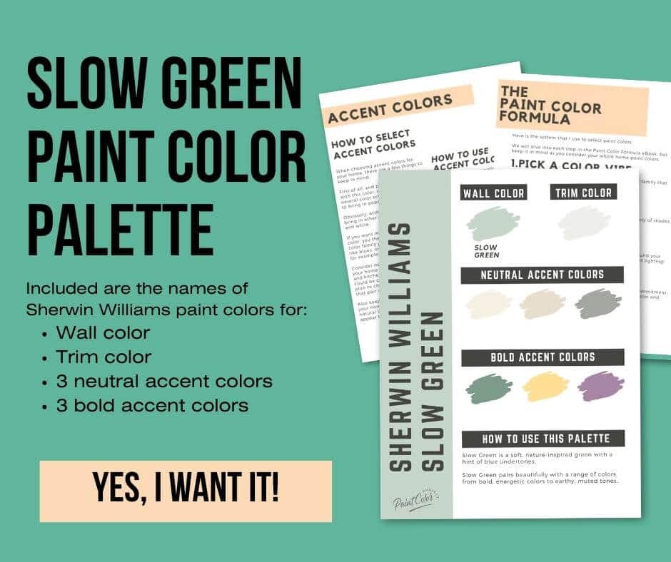 Sherwin Williams Slow Green Paint Palette