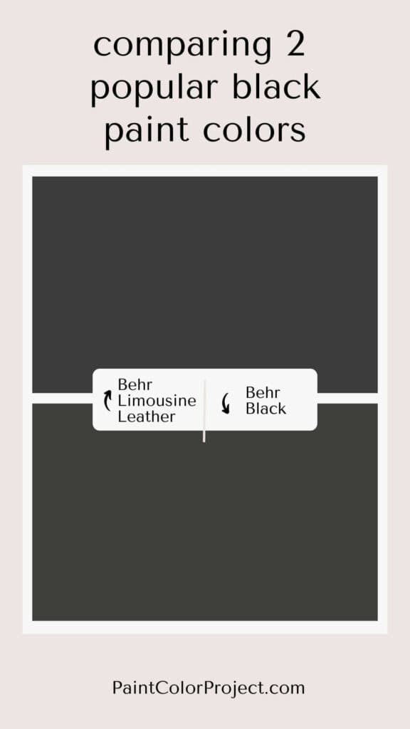 Behr Limousine Leather vs Black