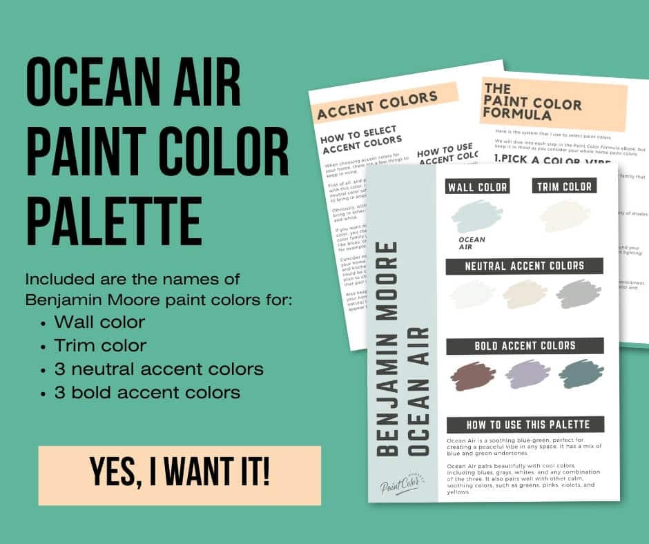 Benjamin Moore Ocean Air Color Palette