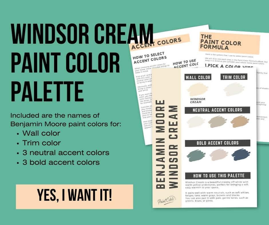 Benjamin Moore Windsor Cream Color Palette