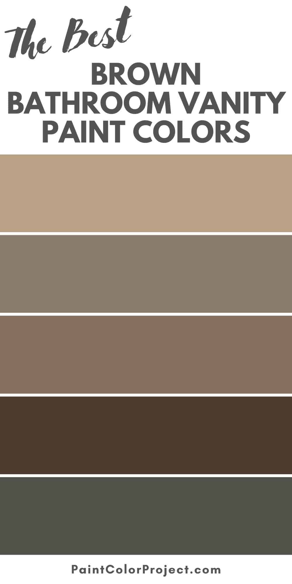 best brown bathroom vanity paint colors