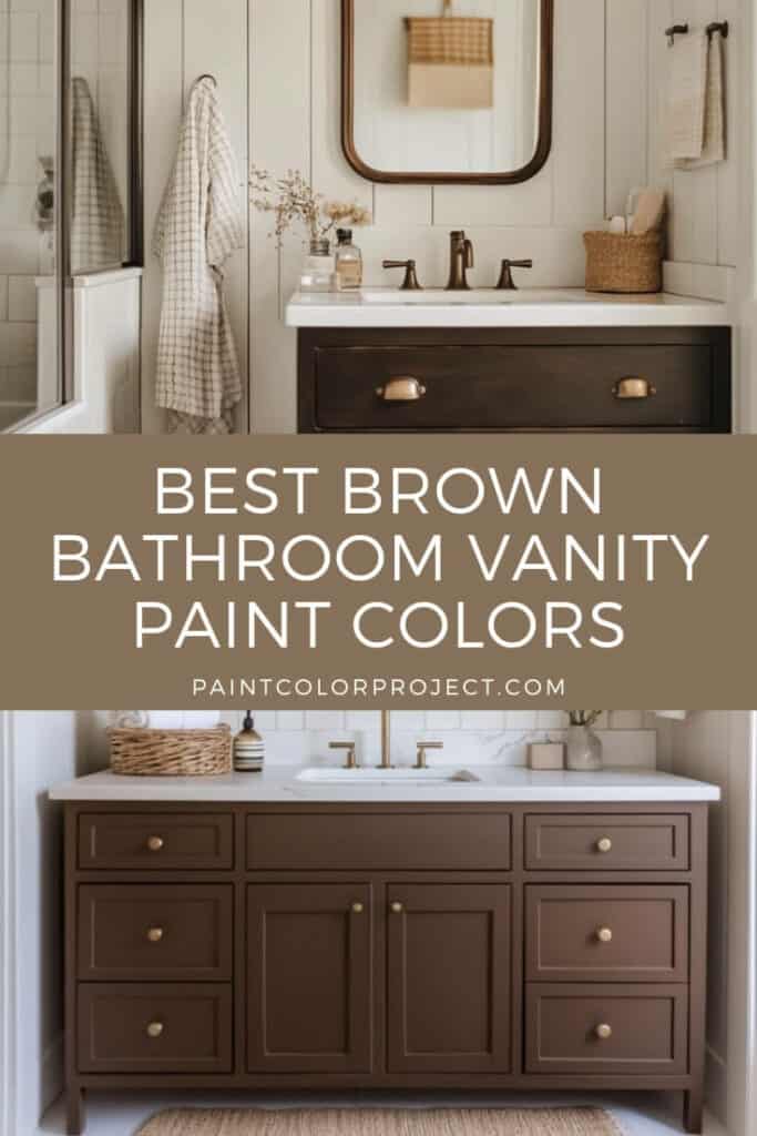 best brown bathroom vanity paint colors