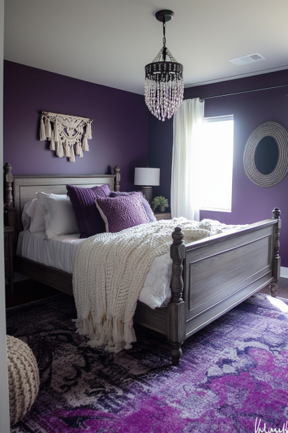 dark purple bedroom