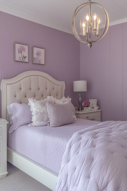 light purple bedroom