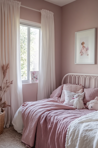 mauve pink bedroom