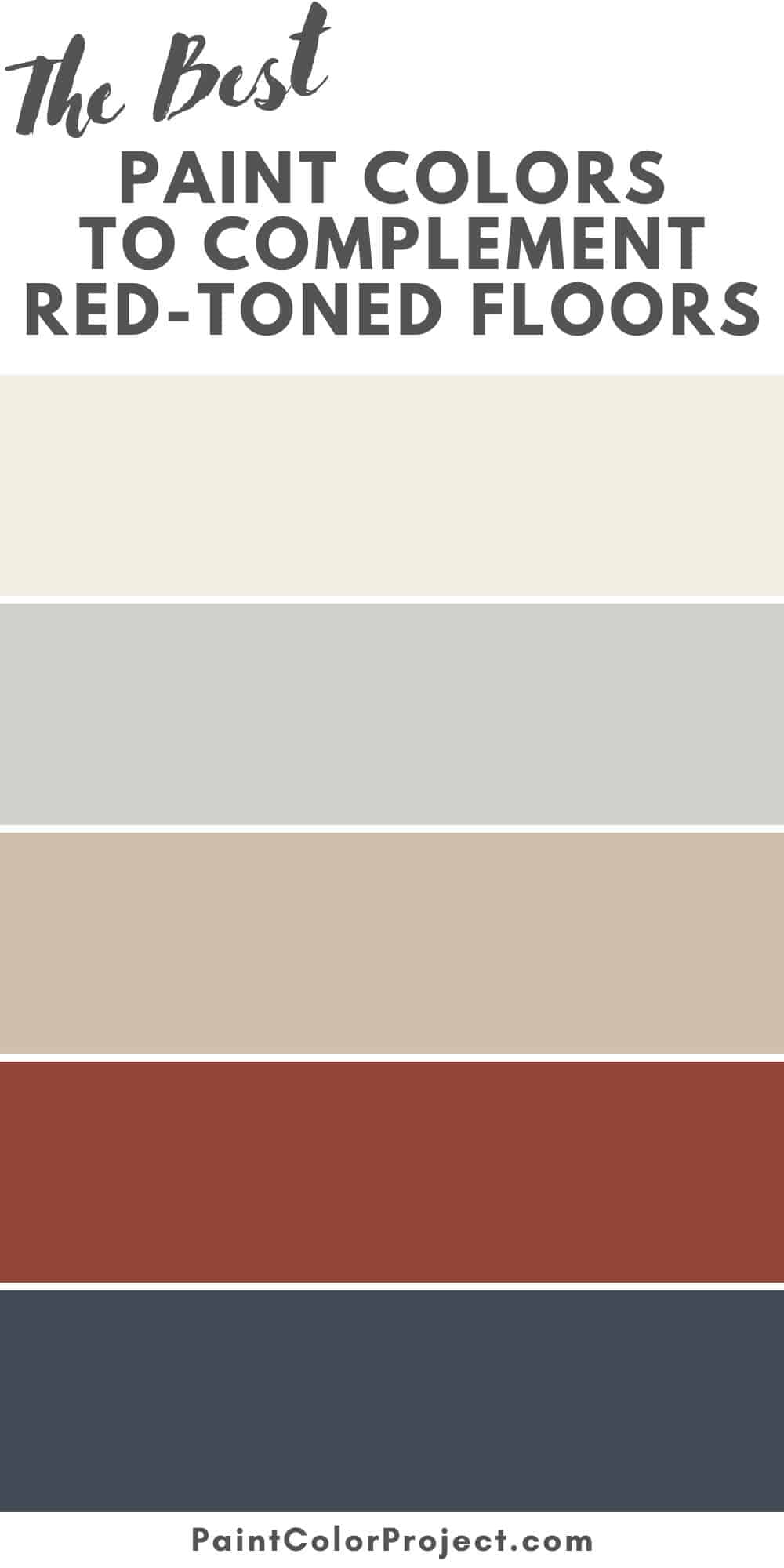 paint colors to complement red toned floors