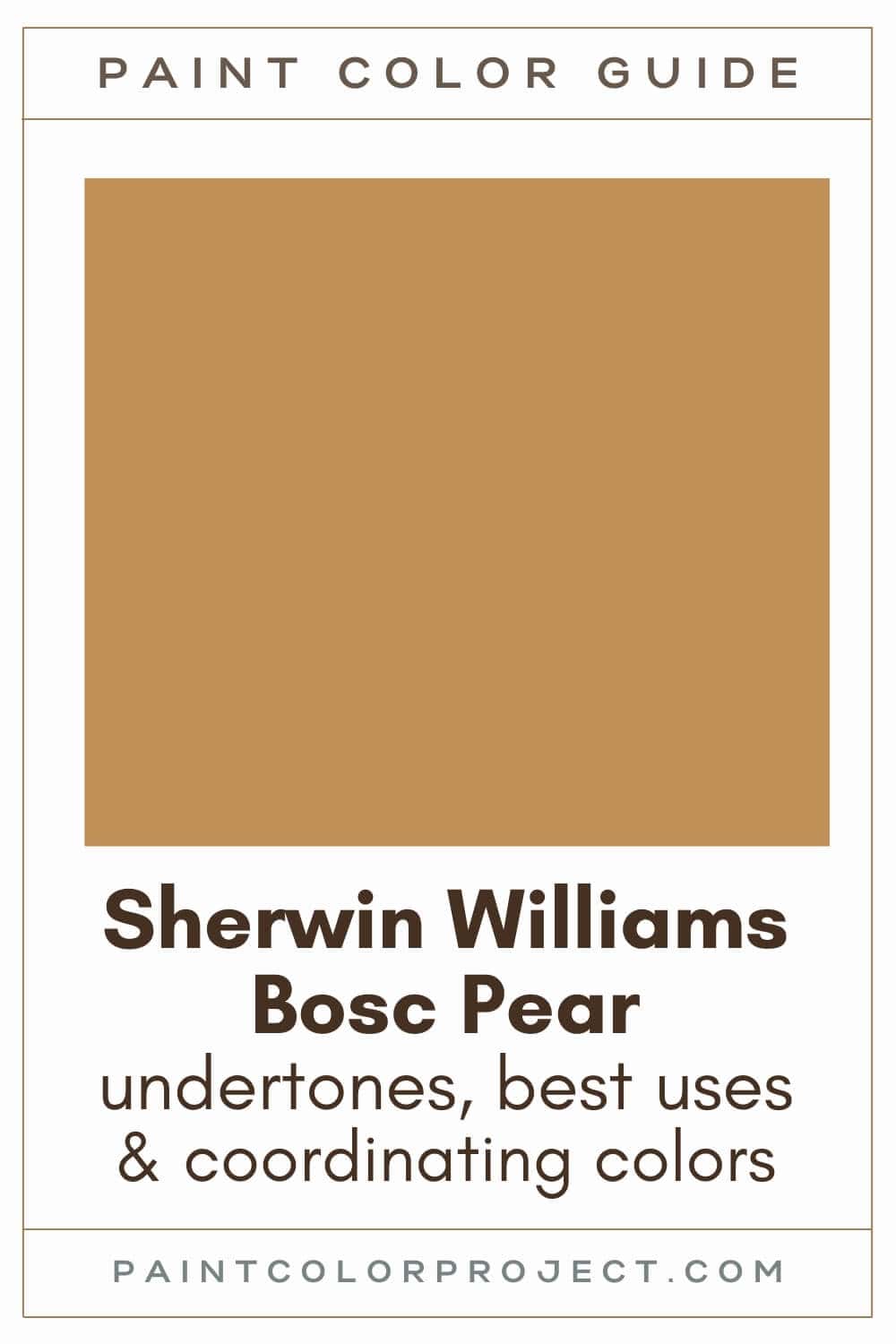 Sherwin Williams Bosc Pear Paint Color Guide