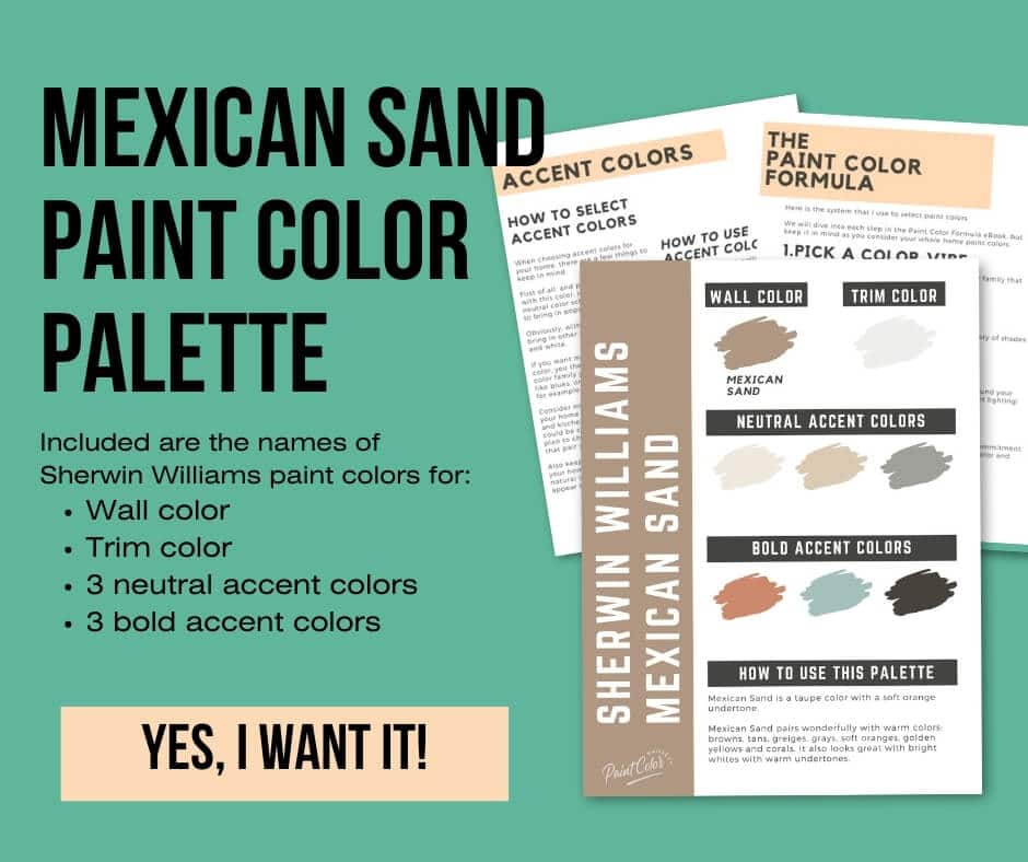 Sherwin Williams Mexican Sand Paint Palette