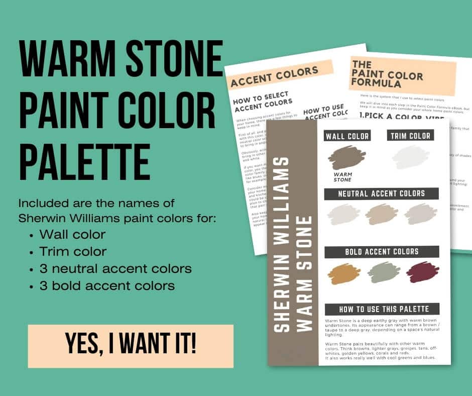 Sherwin Williams Warm Stone Paint Palette