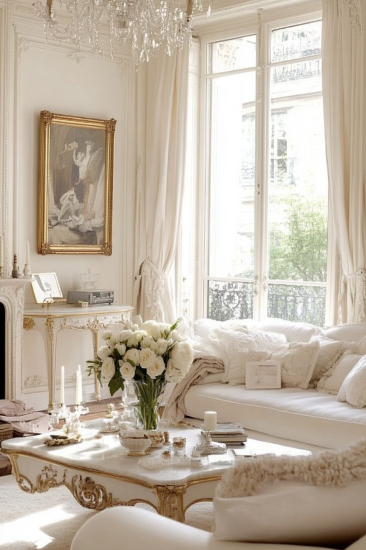 coquette living room aesthetic