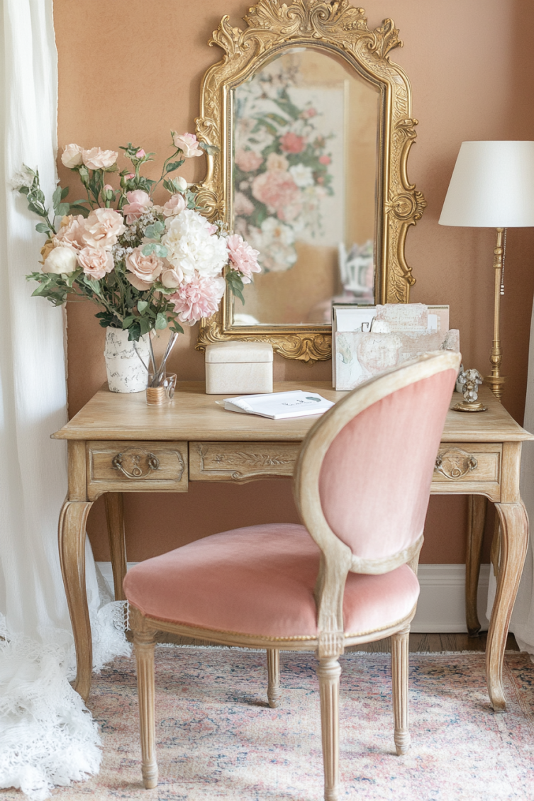 coquette vanity area