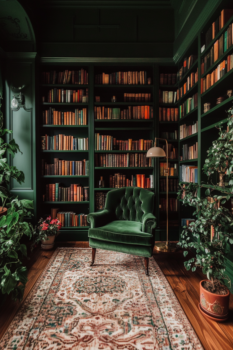green castlecore home library