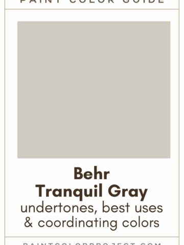 Behr Tranquil Gray Paint Color Guide