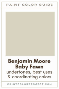 Benjamin Moore Baby Fawn Paint Color Guide