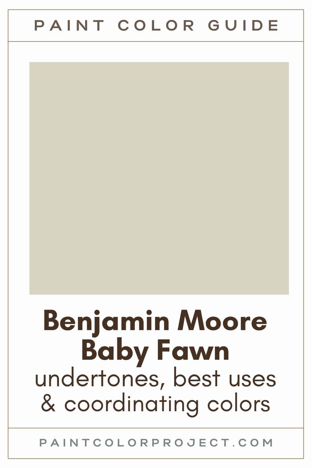 Benjamin Moore Baby Fawn Paint Color Guide
