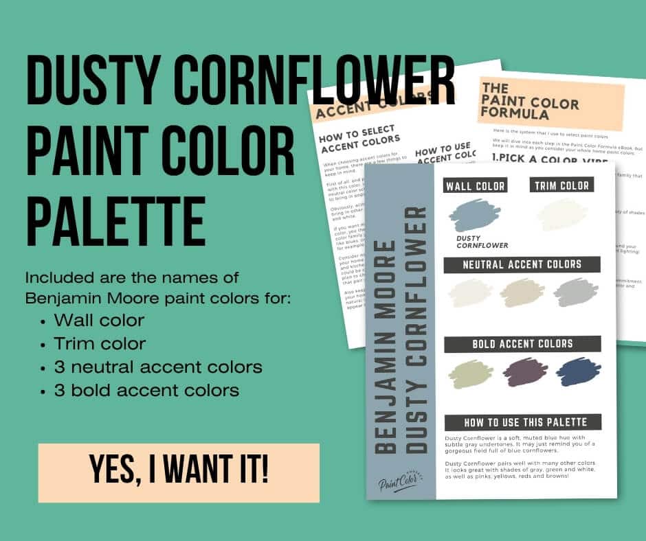 Benjamin Moore Dusty Cornflower Paint Palette