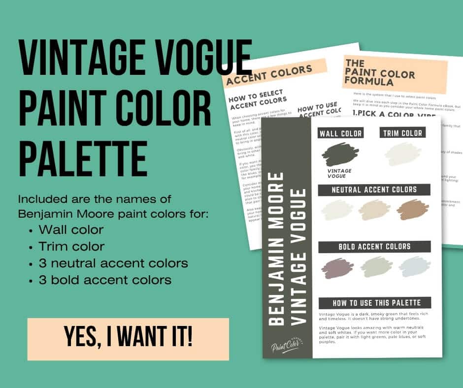 Benjamin Moore Vintage Vogue Paint Palette