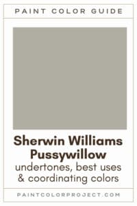 Sherwin Williams Pussywillow Paint Color Guide