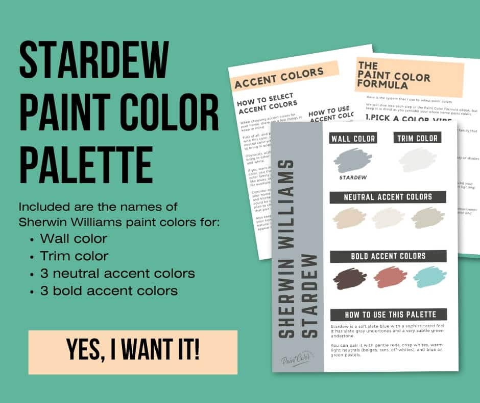 Sherwin Williams Stardew Paint Palette