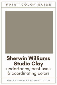 Sherwin Williams Studio Clay Paint Color Guide