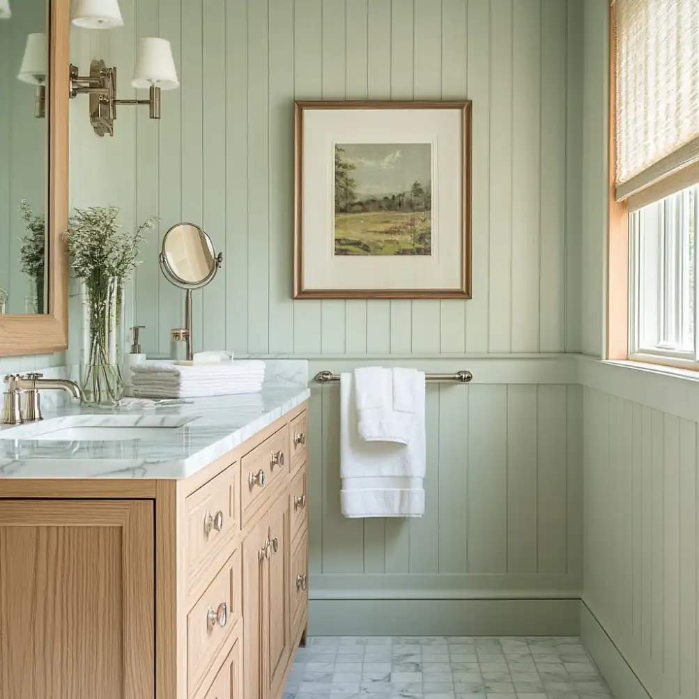 light green bathroom