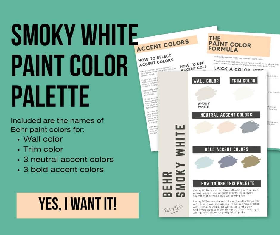 Behr Smoky White Paint Palette